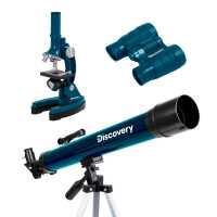 Sada mikroskopu 150x-900x, teleskopu 50/600 a binokulárního dalekohledu 6x21 Discovery Scope 3